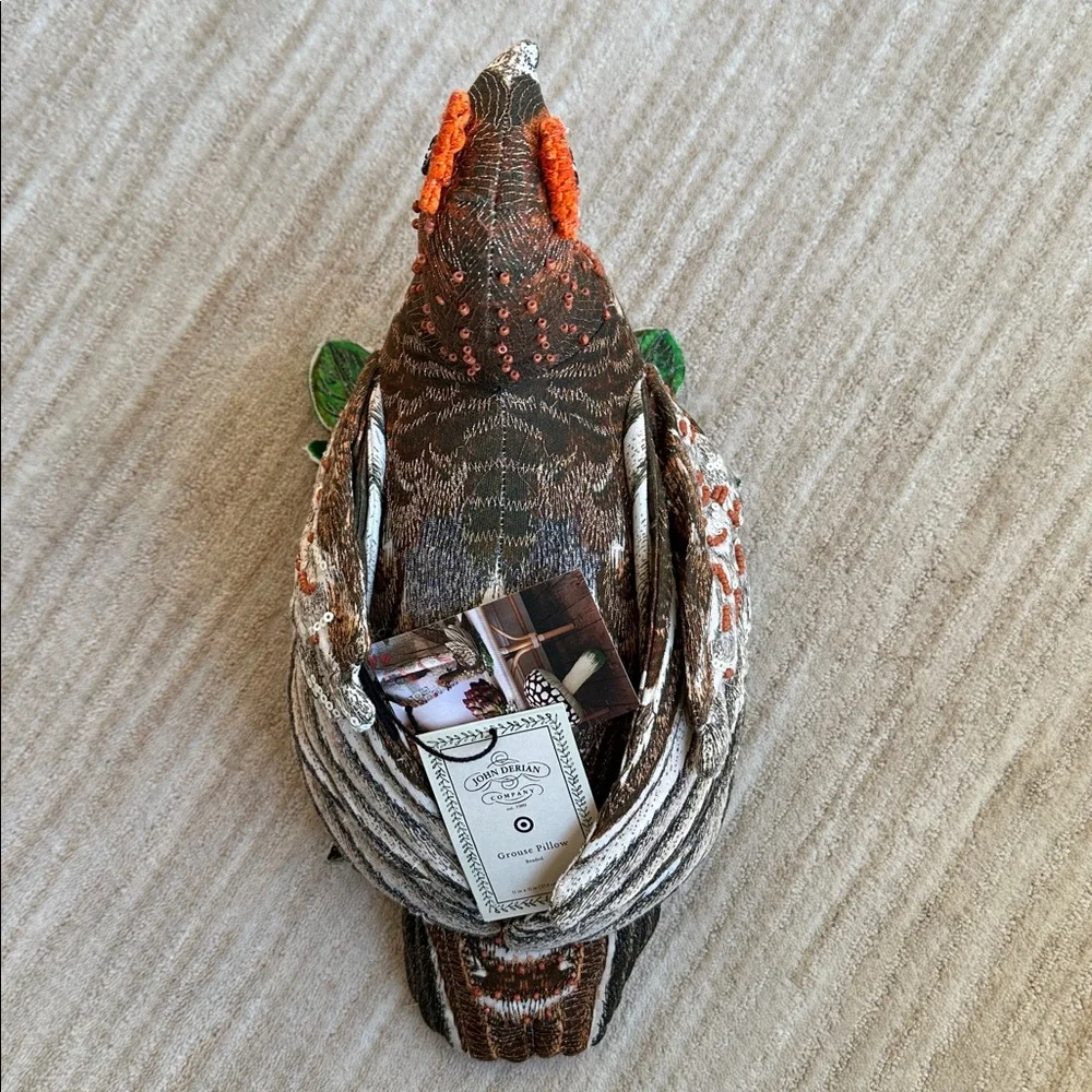 John Derian for Target Beaded Grouse Pillow 2025 Fall